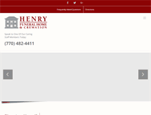 Tablet Screenshot of henryfuneral.com